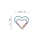 30/50pcs Heart Metal Paper Clips Binder Clip Mini Bookmark Book Binding Note Decor Stationery School Office Binding Supplies