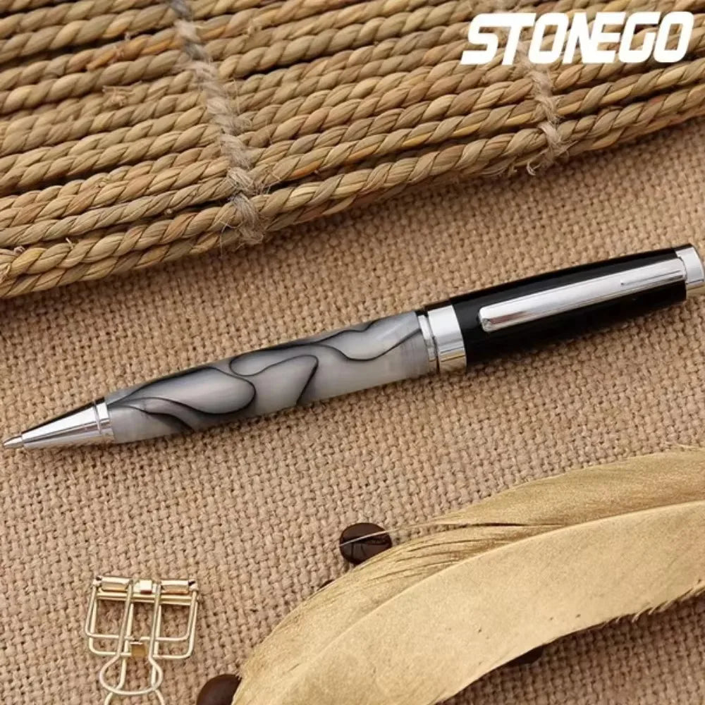 STONEGO Fashion Wallet Pen Short Paragraph Gift Travel Pocket Pen Mini Pocket Short Clip Metal RollerBall Pen Travel Pocket Pen