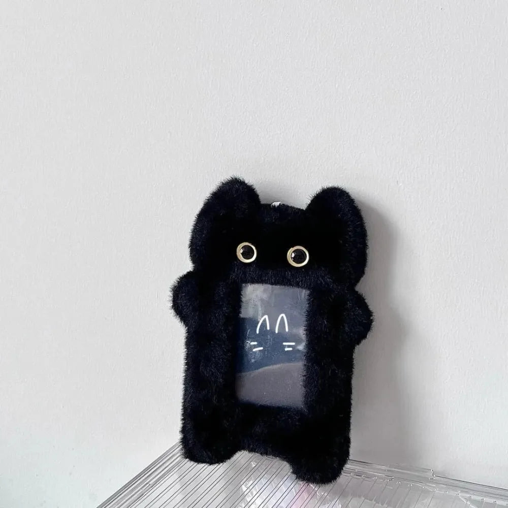 Multifunctional Photocard Case Bear/Rabbit/Chick Bus Door Cards Sleeve Cute Cartoon Photo Card Holder School Office