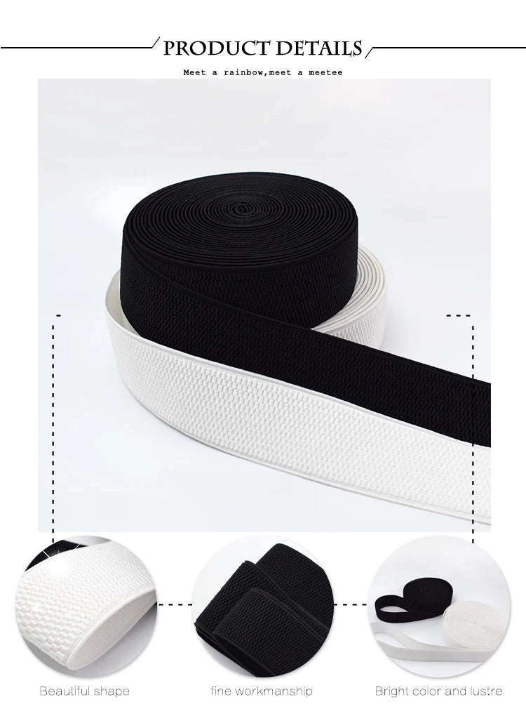 1/2/3Meters 2.5-10cm Elastic Band for Sewing Skrit Belt Waistband Tape Rubber Bands DIY Clothing Garment Accessories