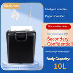 6 Sheets/time 10L Desktop Small Paper Shredder Office Household Electric Mini Shredder Filler Strip 6mm Strip Paper Cutter