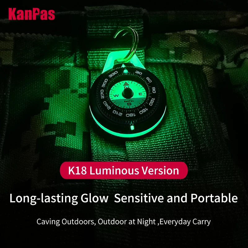 Kanpas EDC Outdoor Compass with Luminous / High Quality Compass / Outdoor Compass / Adventure Compass / K18 / K25