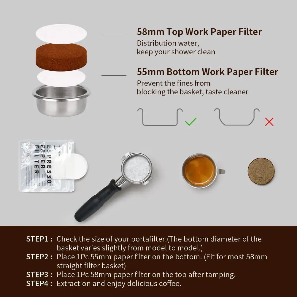 51mm Espresso Puck Screen Metal Coffee Filter Reusable Espresso Filters for 54mm Portafilter Basket 0.8mm Thickness