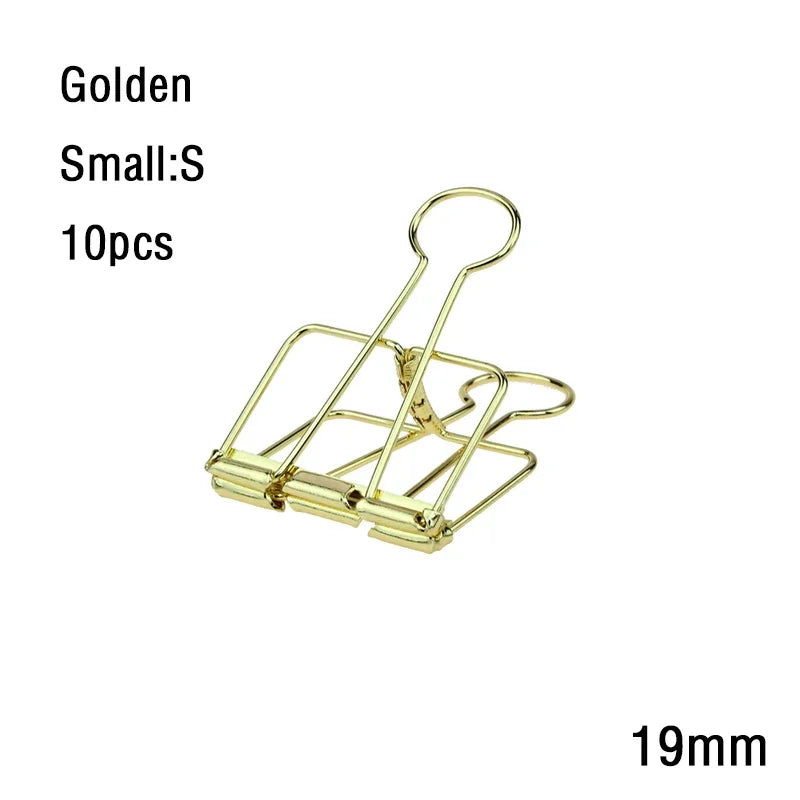 10Pcs Mini Paper Clip Black Sliver Binder Clips Page Holder Office Study Binder Clips Photo Clamp Office School Desk Organizer