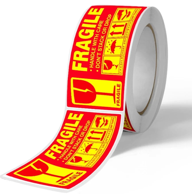 250Pcs/roll  Fragile Warning Sticker Care Shipping Special Tag Useful Shipping Express Label Handle With Care Keep