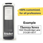 Free Custom Self Inking Engraving Pocket Stamp with Your Signature Design Text, Logo, Drawing