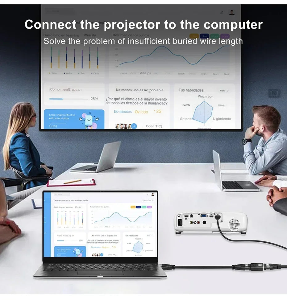 HDMI Extender 8K 60Hz 4K 120Hz Female to Female Connector HDMI 2.1 Cable Extension Converter HDMI-Compatible Adapter Coupler