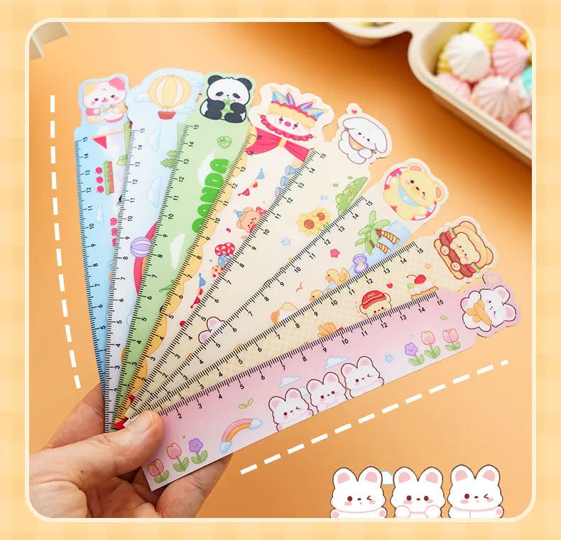 Magnetic Ruler Multifunction Cartoon Soft Ruler Ruler Cute Student School Supplies Reward Children Stationery Small Gift
