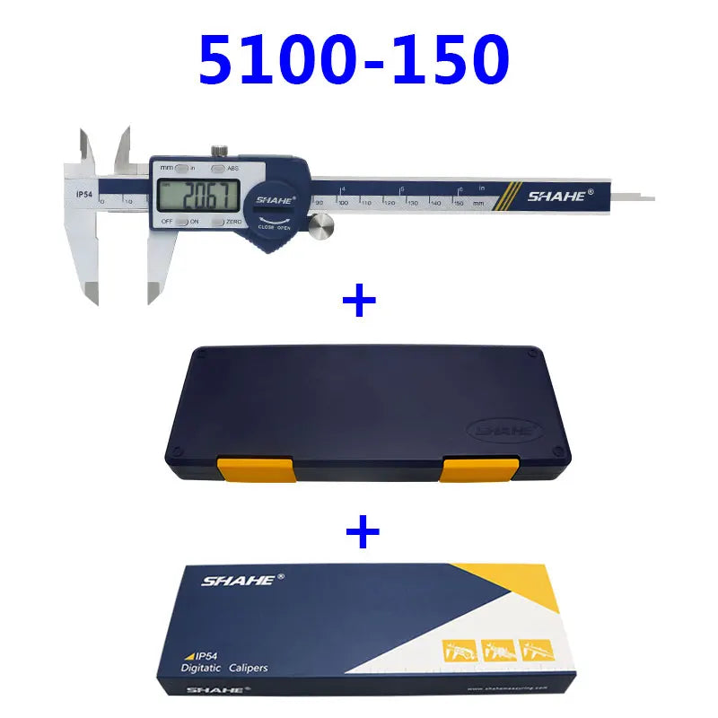 SHAHE Electronic Digital Vernier Caliper 6” Digital Caliper,Stainless Steel Caliper Measuring Tool with Large LCD Screen