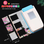 Extra Large 3.8*3.8cm Square Stamps and 3.8*3.2cm Rectangular Stamps DIY Handmade Punch Tool Effortless Stamp Embossing Machine
