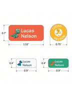 Custom Name Stickers 130 Pieces - Waterproof Personalized Adhesive Labels for Clothing