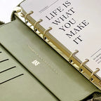 A5 A6 A7 A8 Ring Binder Buckle Metal Binder 6 Holes Clip File Folder Shell Notebook Side Insertion Loose Leaf Book Board Planner