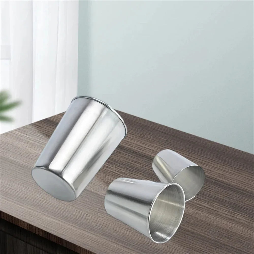30ml/170ml Stainless Steel Cups Mini Set Outdoor Practical Travel Whiskey Glass Portable Drinkware Kitchen Dining Bar Home Party