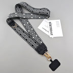 Adjustable 2-in-1 Crossbody Mobile Phone Lanyard Strap Anti-lost Cell Phone Case Rope With Universal Clip Zippered Coin Purse