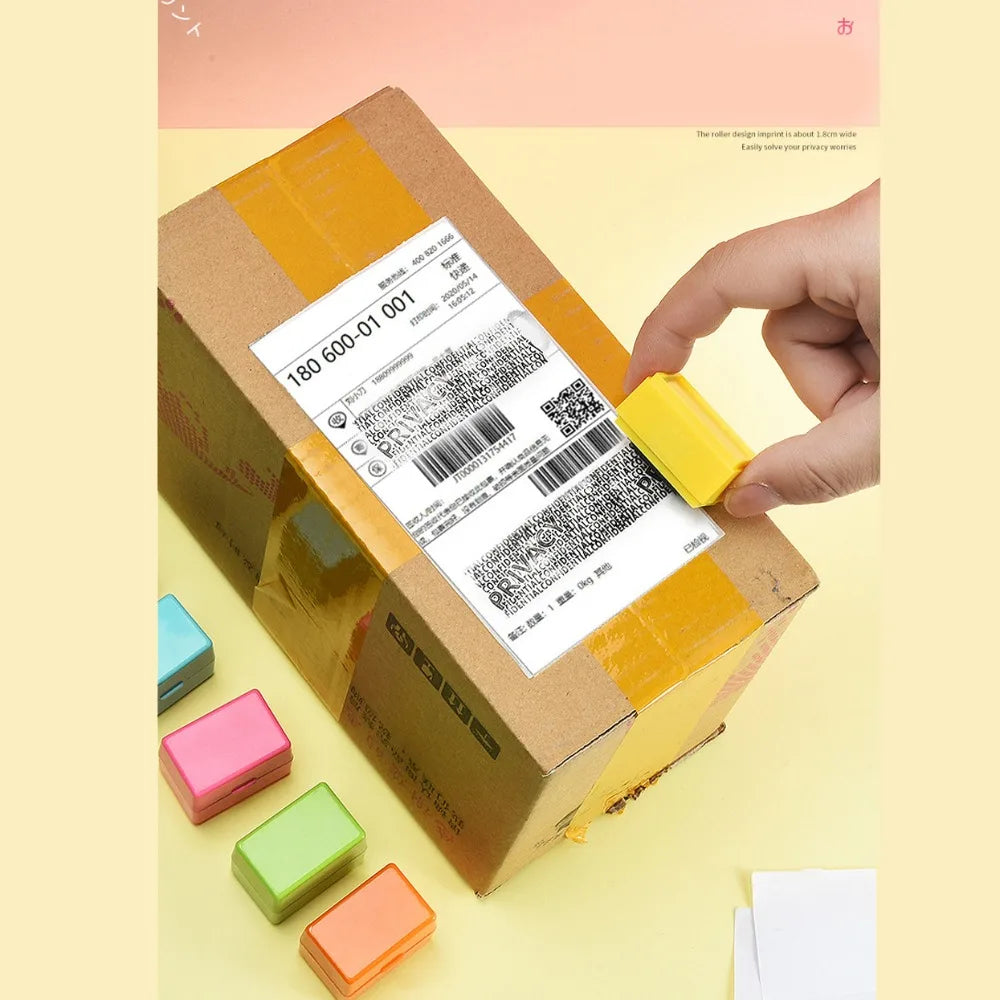 ABS Privacy Smear Confidentiality Stamp Confidentiality Theft Protection Roller Privacy Seal Privacy Stamp Cute