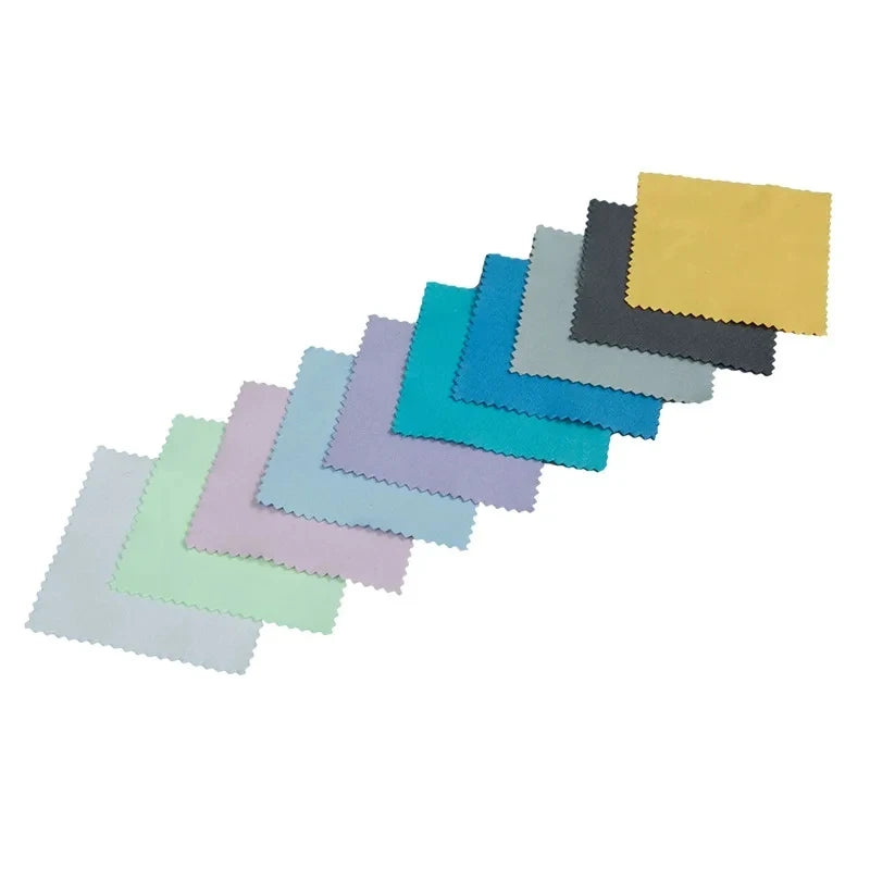 20/10Pcs Microfiber Cleaning Cloth Phone Screen Glasses Camera Lens Cleaner Wipe 8*8cm Polishing Cloth for Silver Gold Jewelry
