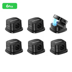 ROCOREN Magnetic Cable Organizer Self Adhesive Wire Holder Under Desk Adjustable Cable Management Wire Keeper Cable Holder Clips 6-30PCS
