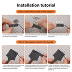 WUTA Multifunctional Leather Hole Punch Round Pricking Iron Stitching Punching Chisel Interchangeable Head Leather Craft Tools