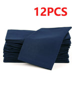 6/12PCS 40x40cm Cotton Linen Cloth Napkins Thickened Durable Placemat Reusable for Kitchen Dining Wedding Decoration