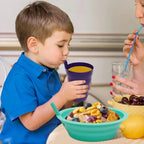 10OZ Cups for Kids Built In Straws for Everyday Use Stackable BPA Free Plastic Sip-A-Cup Drink Tumblers for Water Juice Milk