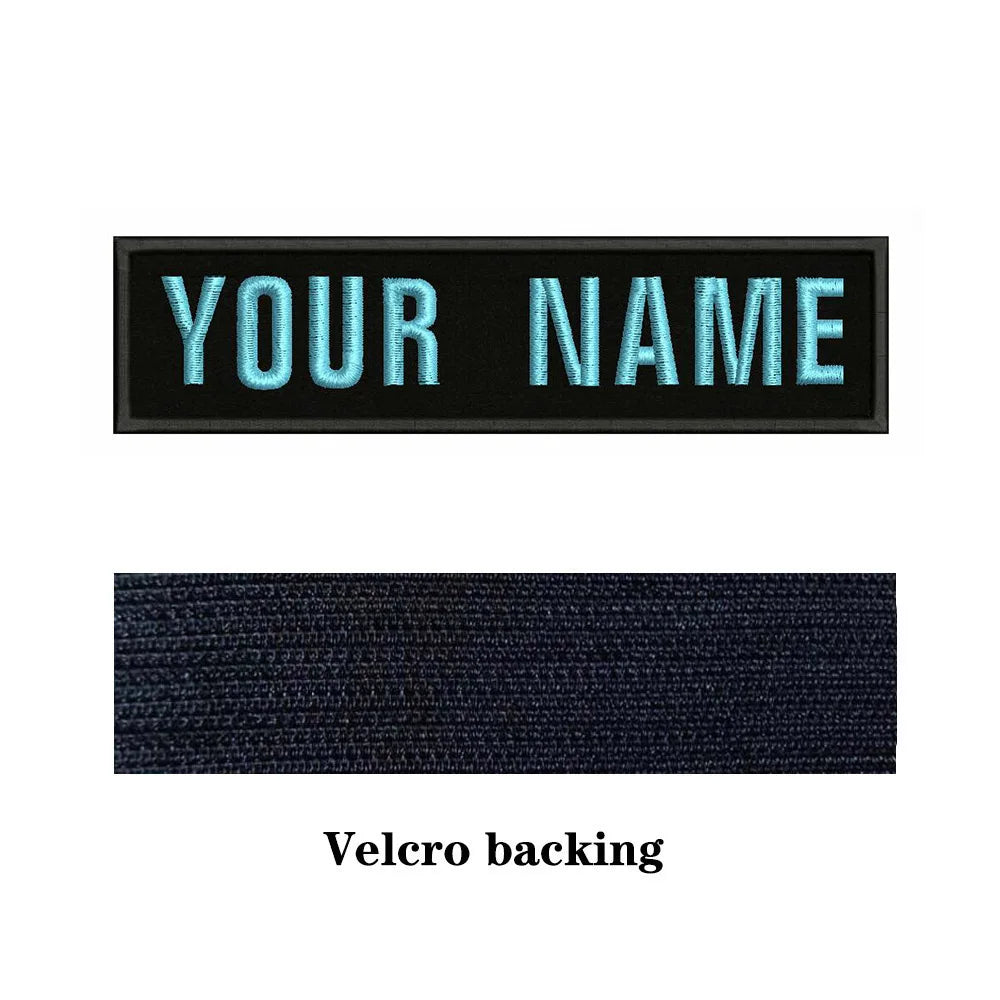 10x2.5cm Embroidery Custom Name Patch Stripes Badge Iron On Or Sew On Or  Patches Clothes