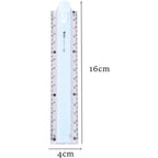 2 Pcs Transparent Plastic Folding Geometric Ruler, School Stationery for Students Kids (Random Colour)