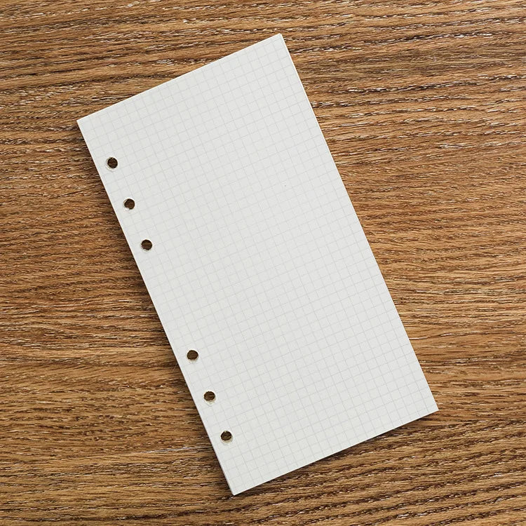 A6 40Sheets Loose Leaf Notebook Refill Spiral Binder Inner Page Grid Blank Line Diary Agenda PlannerSchool Stationery