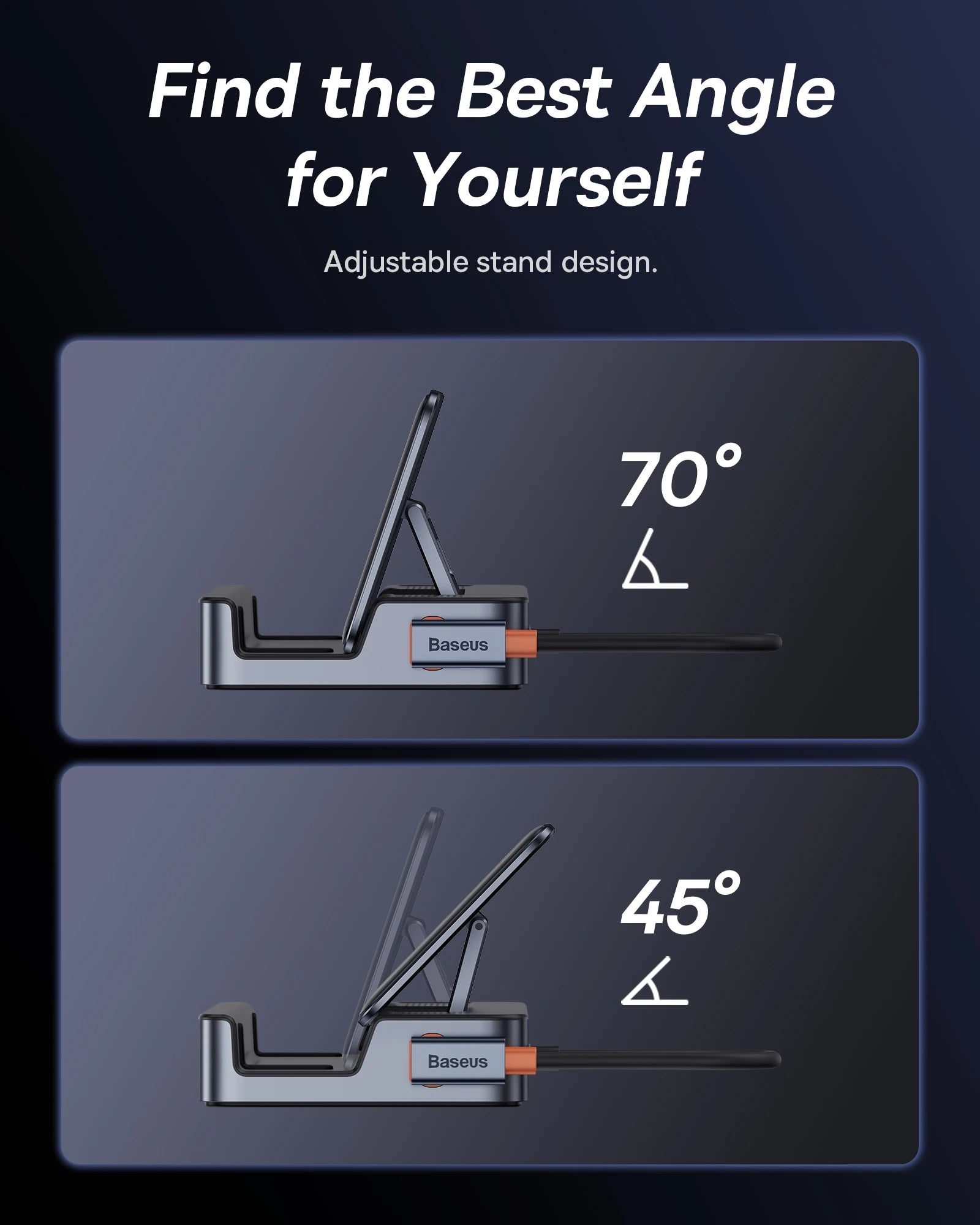 Baseus USB C Docking Station for Steam Deck Nintend Switch Game Type C to HDMI 4K@60Hz RJ45 PD 100W USB 3.0 6-in-1 Type C Hub