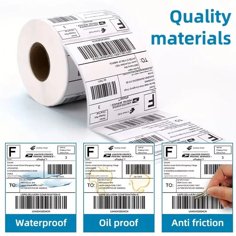 500PCS 100*150mm Thermal Shipping Labels 4x6 Inch For DHL UPS FedEx Self-Adhesive Stickers Stack Roll Papers For Thermal Label