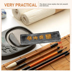 Beginner Friendly Chinese Calligraphy Ink Stone Handcrafted Natural Stone with Even Grinding Surface Suitable for Ink Stick Use