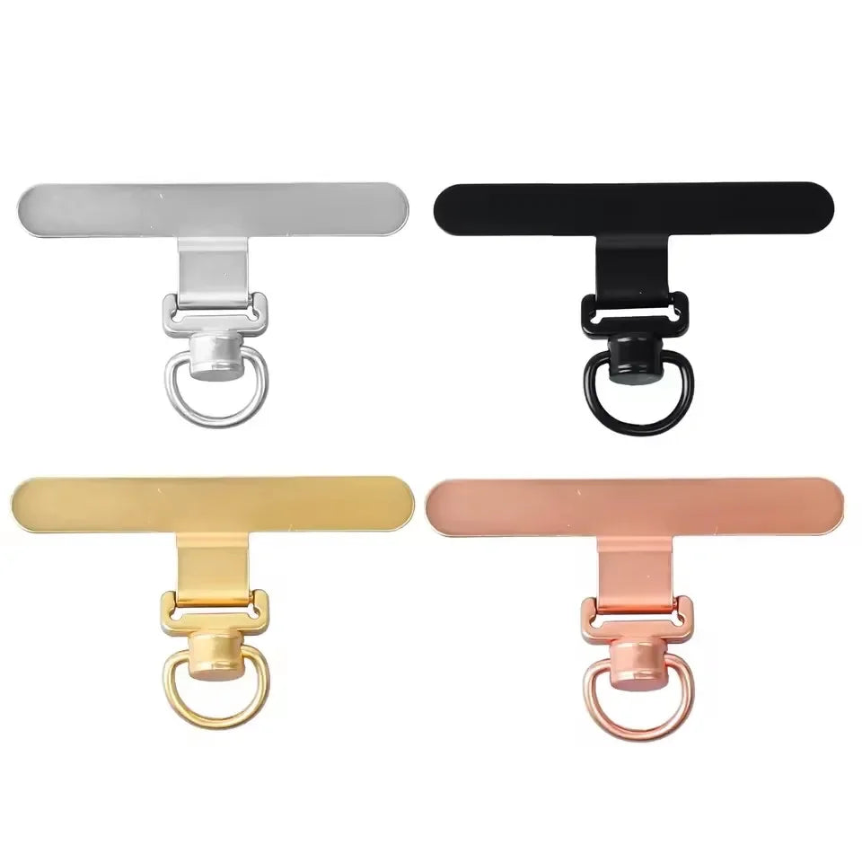 360° Rotatable Phone Lanyard Clip Patch Ultra-thin Stainless Steel Phone Case Hanging Rope Card Anti-lost Strap Fixed Gasket