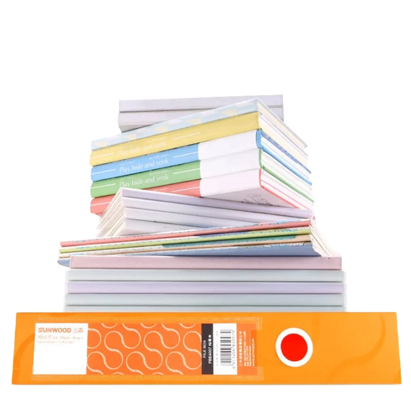 SUNWOOD Plato Series A4 File Organizer Boxes,  Colorful Document Storage Folders, Mixed Colors, FBE4006,FBE4007