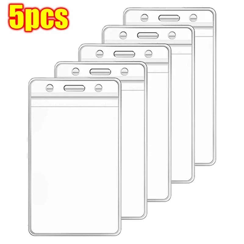 1/20Pcs Waterproof Transparent Card Holder Plastic Protector Case Business Bus Bank Credit Card Protector ID Card Badge Holder