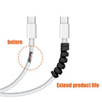 12PCS Charging Cable Protector Cover USB Cable Earphone Wire Spiral Cord Protector for IPhone 13 Samsung S21 Xiaomi Poco Cable