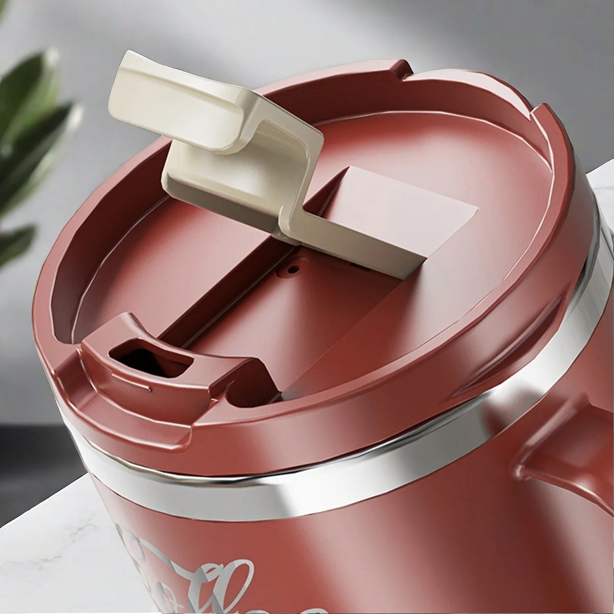 WORTHBUY Coffee Mug With Lid&Handle 304 Stainless Steel Tea Milk Coffee Cup Double Wall Insulated Anti Scalding Drinking Cup