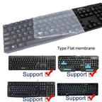 Universal Keyboard Silicone Protector Film Skin Cover Desktop PC Transparent Silica Gel Bump Concave and convex Flat Membrane