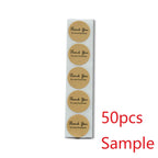 50pcs Happy Mail Stickers Scrapbooking1 Inch Round Kraft Stickers Seal Labels Envelope Packaging Labels Stationery Sticker