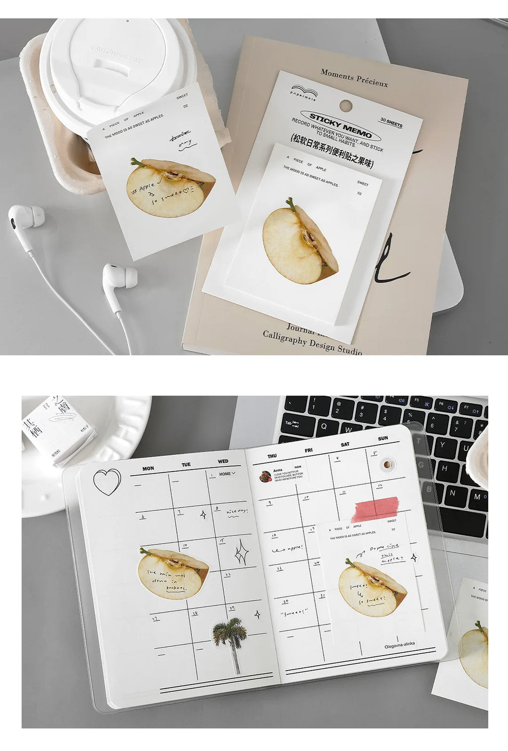 30sheets Fluffy Daily Series Notes Simple Ins Style Check-in Planner Student Notes Message Paper