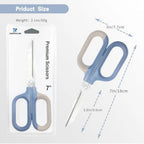 Blue Cute Office Scissors with Comfort-Grip Handles, Sharp Craft Scissors for DIY Art, Sewing, Fabric, Student, Teacher, and Ho