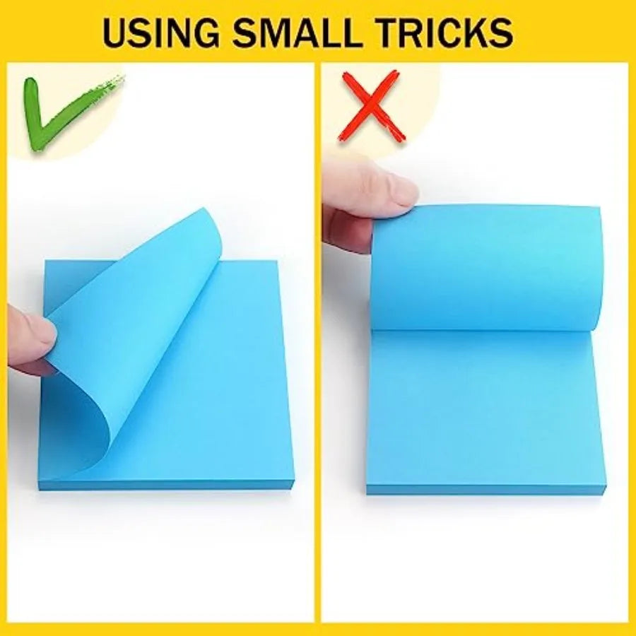 8 Pads Sticky Notes 3x3 Self-Stick Notes 8 Bright Multi Colors Purple Sticky Notes, 85 Sheet/Pad