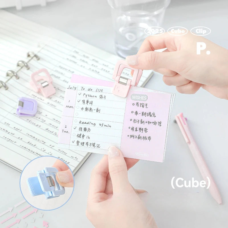 Multifunctional Mini Clip Jelly Color File Holder Note Organizer Adorable Desk Accessory for Papers Exam Sheets Cute Stationery