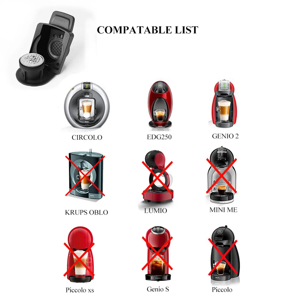 Capsule Adapter For Nespresso Original Capsules Convert for Dolce Gusto Crema Make for Dolce Gusto Coffee Machine CIRCOLO Genio