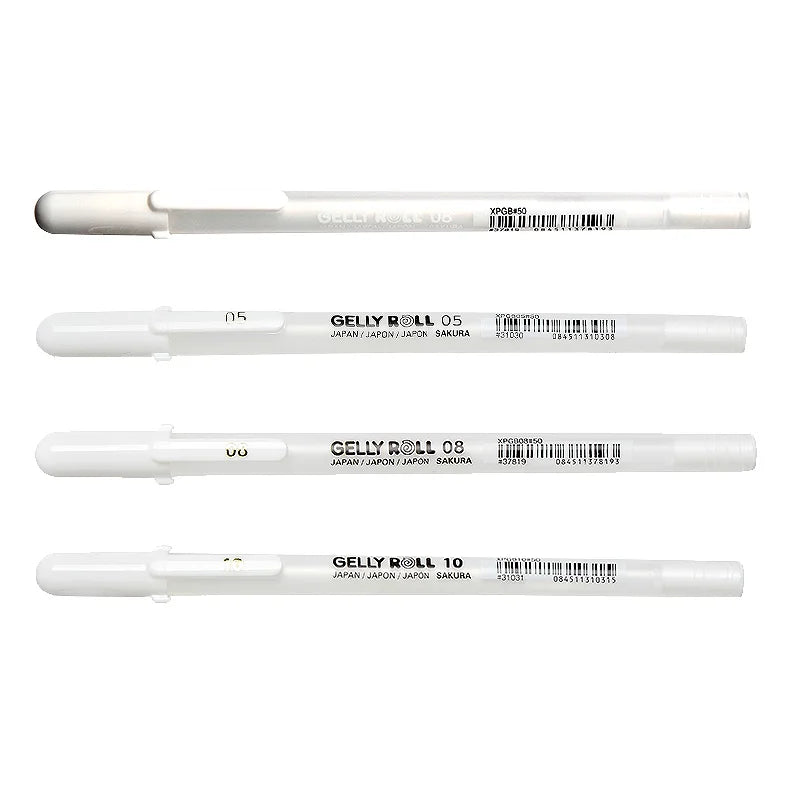 Sakura Gelly Roll Gel Pens 3/5PCS Classic Highlight Pen Gel Ink Pens Bright White Highlight Sketch Markers Color Highlighting