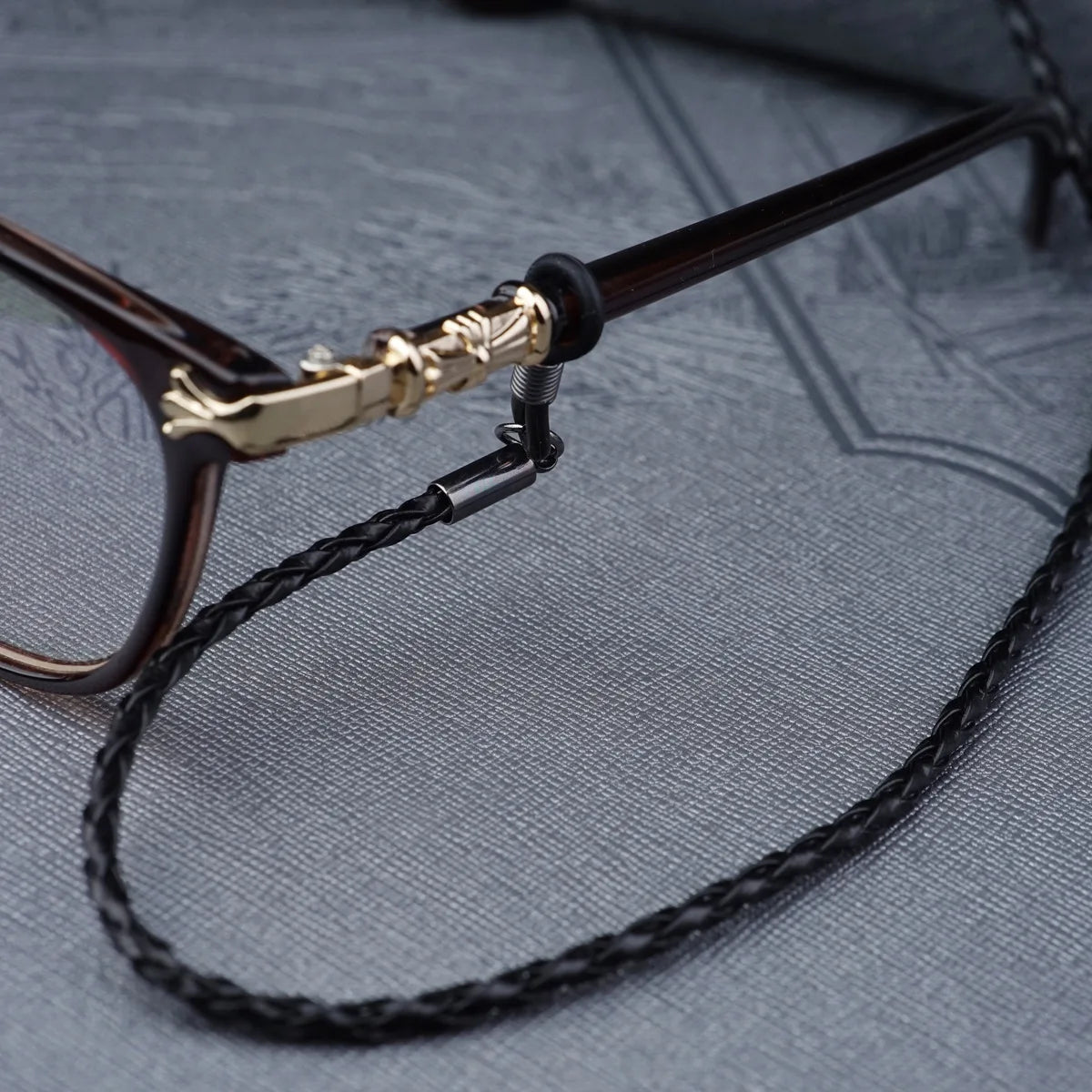 1pc Women Men Glasses Leather Rope Chain Woven Glasses Lace Up Outdoor Sports Non-slip Glasses Accessorie﻿(11 Colors for Choose)