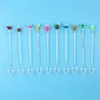 Clear Acrylic Cocktail Stirrers, Drink Mixing Spoon Sticks, Bar Coffee Stirring Rods for Home, Cafe, Restaurant & Party Use