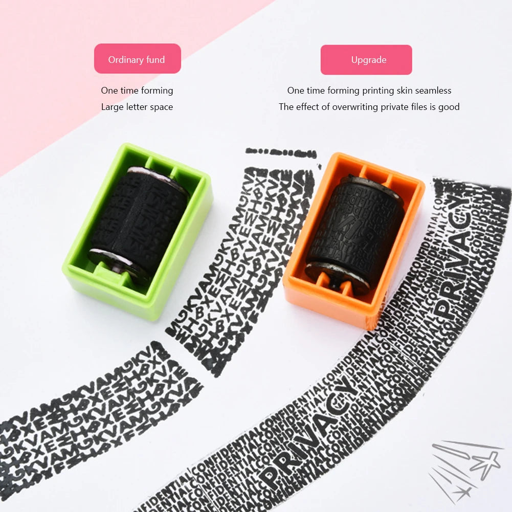 Data Protection Roller Stamp Portable Information Coverage Messy Code Privacy Confidential Data Theft Guard Security Seal