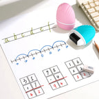 Teacher's teaching seal is suitable for mathematics and English words double-line English case equal equation number roller seal