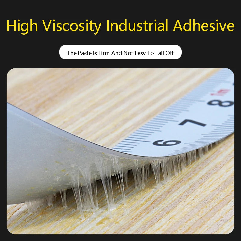 1/2/3/5M Stainless Steel Miter Track Tape Measure Self Adhesive Metric Scale Ruler Rust-Proof Durable and Wear-Resistan Ruler