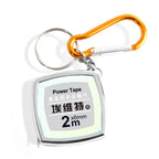 Key Ring Tape Measure Keychain Gauging Tools Retractable Ruler Pull Ruler Measuring Tools Stainless Steel Portable