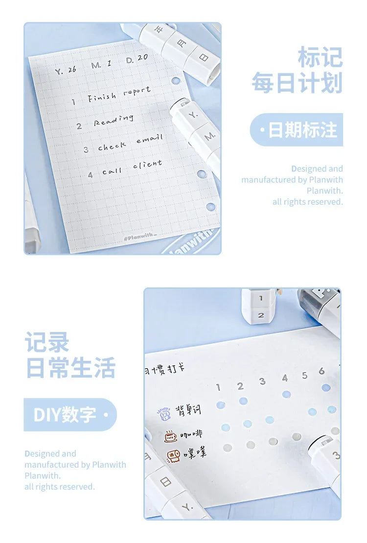 Cute Multi-link Mood Stamp Set – Kawaii INS Style Journal Diary Stamps, Scrapbooking Supplies for Planners Crafting, Creative Marking Tools for Teens Girls